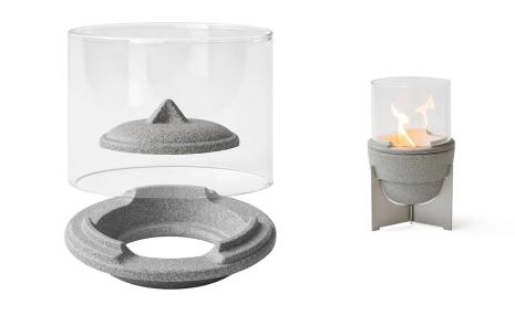 Lichtglas-Aufsatz für Schmelzfeuer Outdoor L Granicium