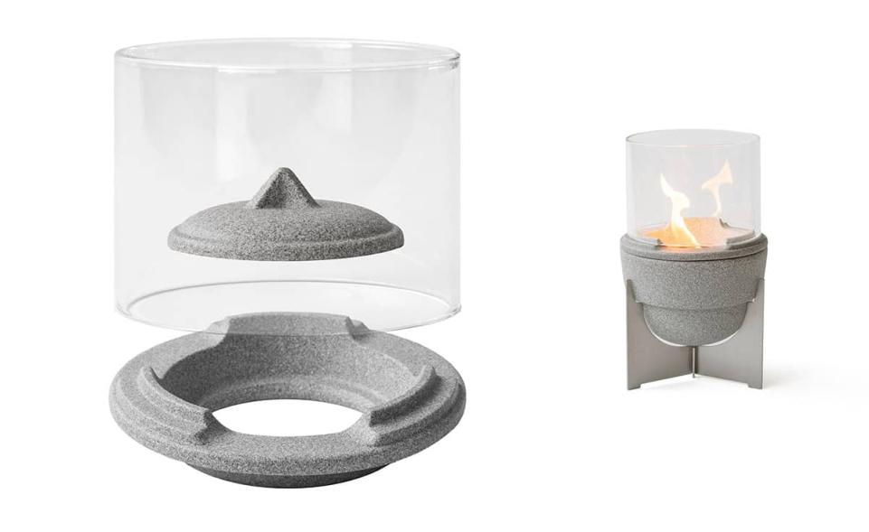 Lichtglas-Aufsatz für Schmelzfeuer Outdoor L Granicium