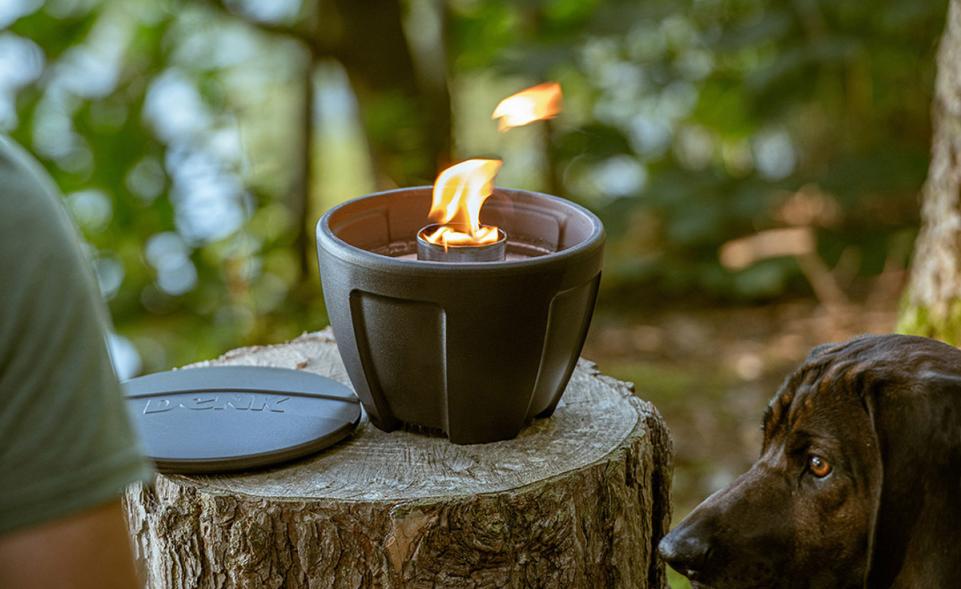 Schmelzfeuer Camping CeraLava mit Deckel